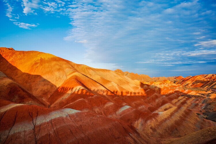 Relief Danxia à Zhangye sur la Route de la Soie